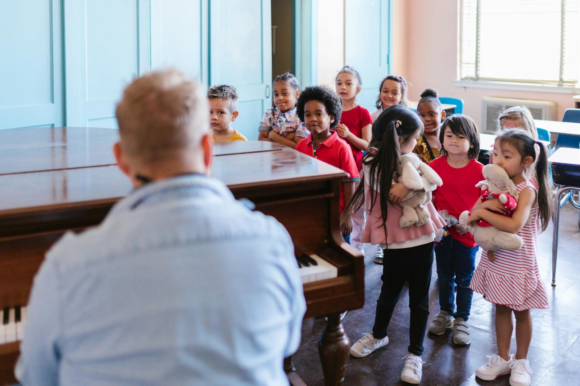 Kinder in der Bläserklasse